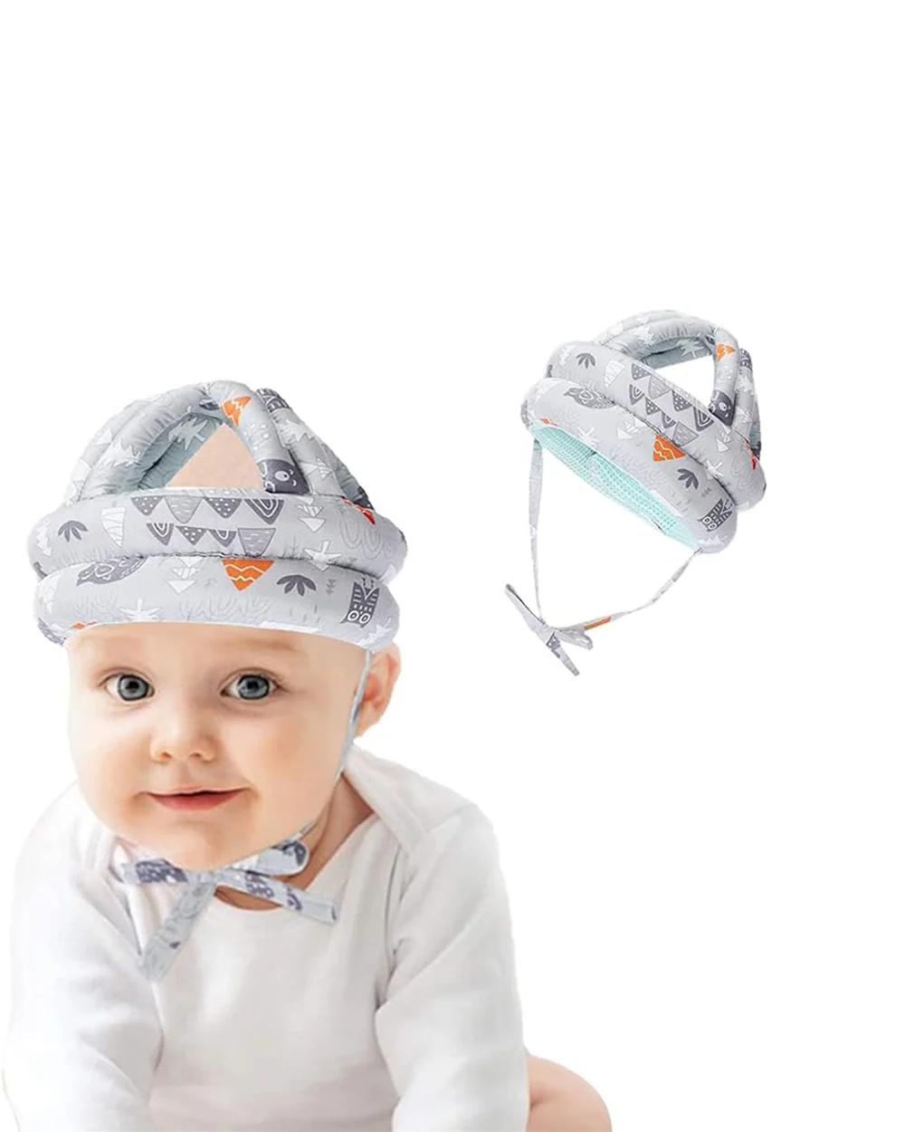 Syga Baby Safety Helmet-Infant Head Protector-6 to 36M-Grey Forest - Image 6