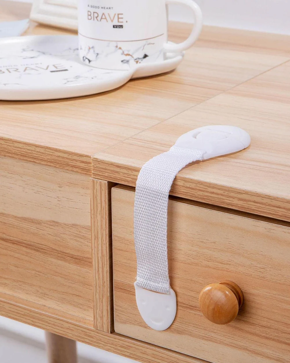 SYGA Baby Safety Lock-Prevents Child from Opening of Cabinet, Drawer & Wardrobe-Easy to Install-White - Image 21