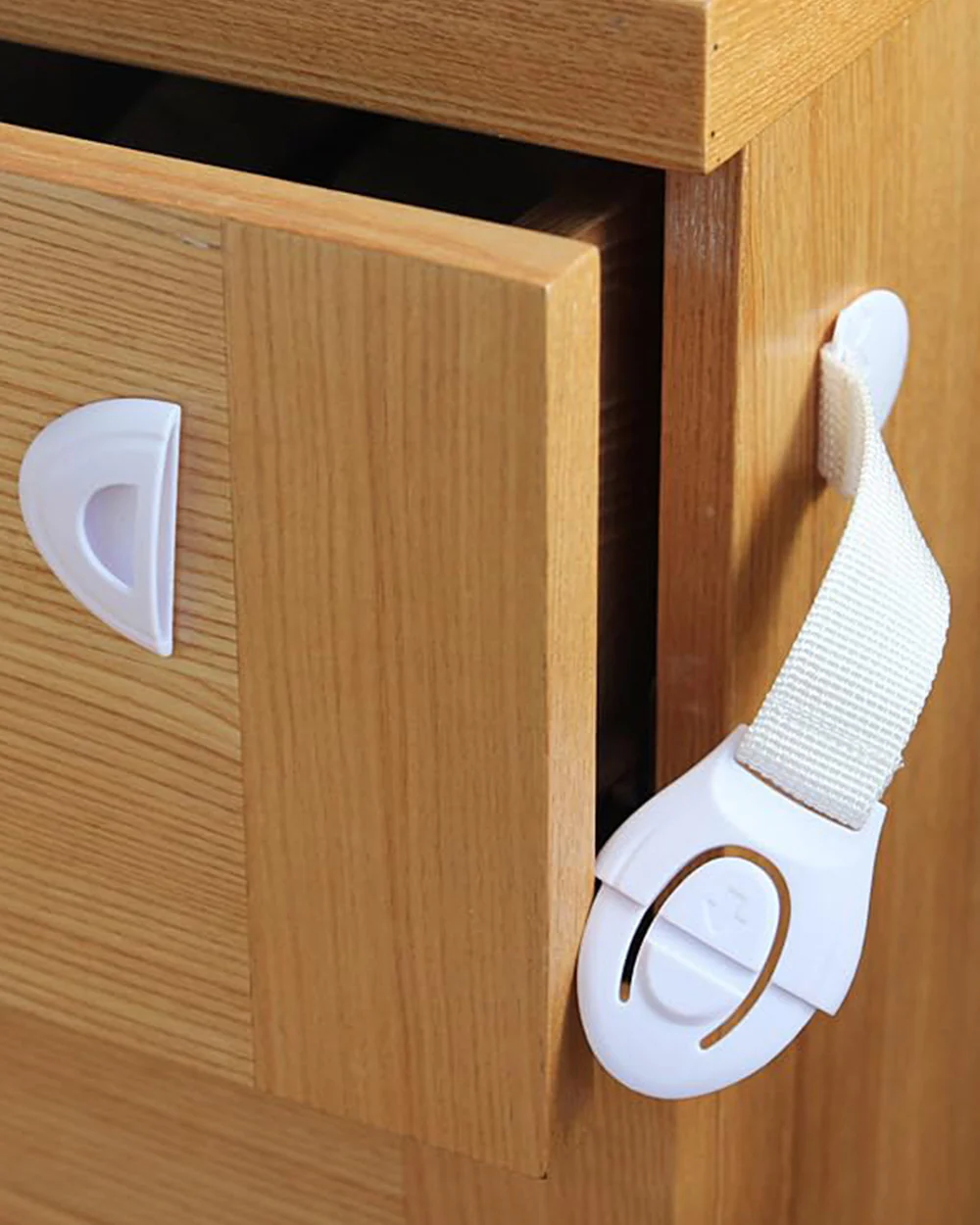 SYGA Baby Safety Lock-Prevents Child from Opening of Cabinet, Drawer & Wardrobe-Easy to Install-White - Image 29