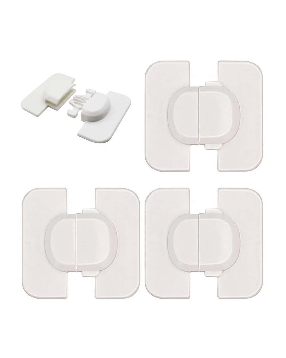 SYGA Baby Safety Locks-Adhesive Back-Locks Automatically-Prevents Child from Opening of Refrigerators Fridge, Freezer & Doors-White - Image 15