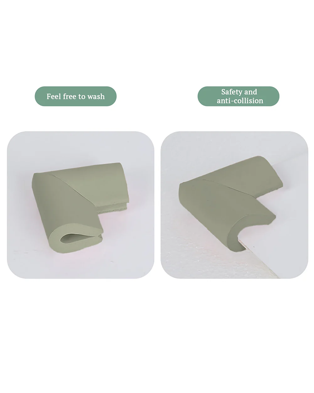 SYGA Edge Guard Protector-Suitable for Table and Desk-With Impact Absorbing Foam-C Shape-White - Image 3