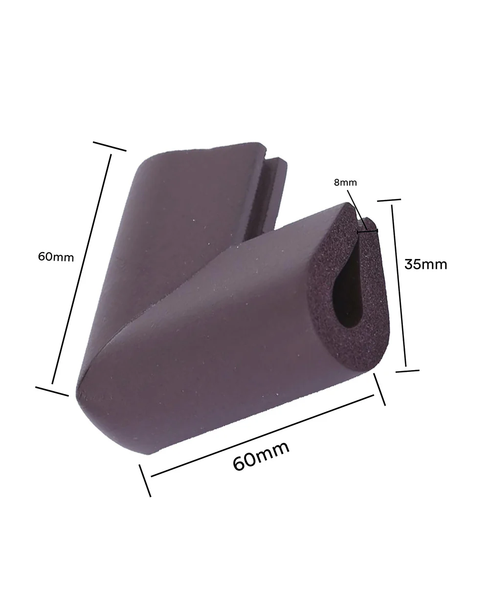 SYGA Edge Guard Protector-Suitable for Table and Desk-With Impact Absorbing Foam-U Shape-Brown - Image 5
