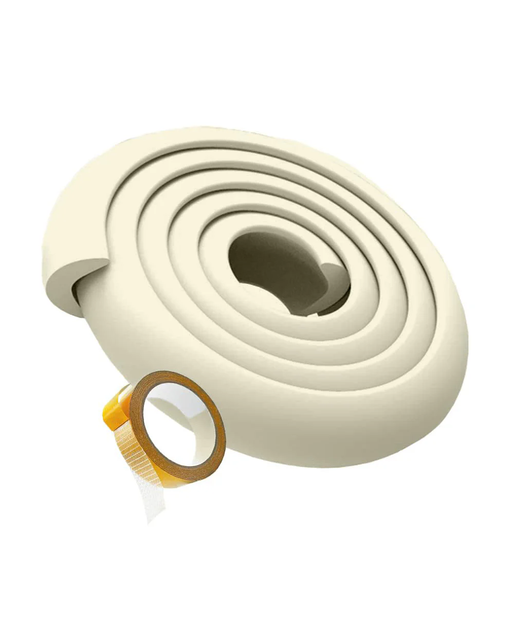 SYGA Edge Guard Strip-Cushion Corner Cover Tape-Foam-Infant Bump Protector-For Sharp Edges of Furniture & Corners-White