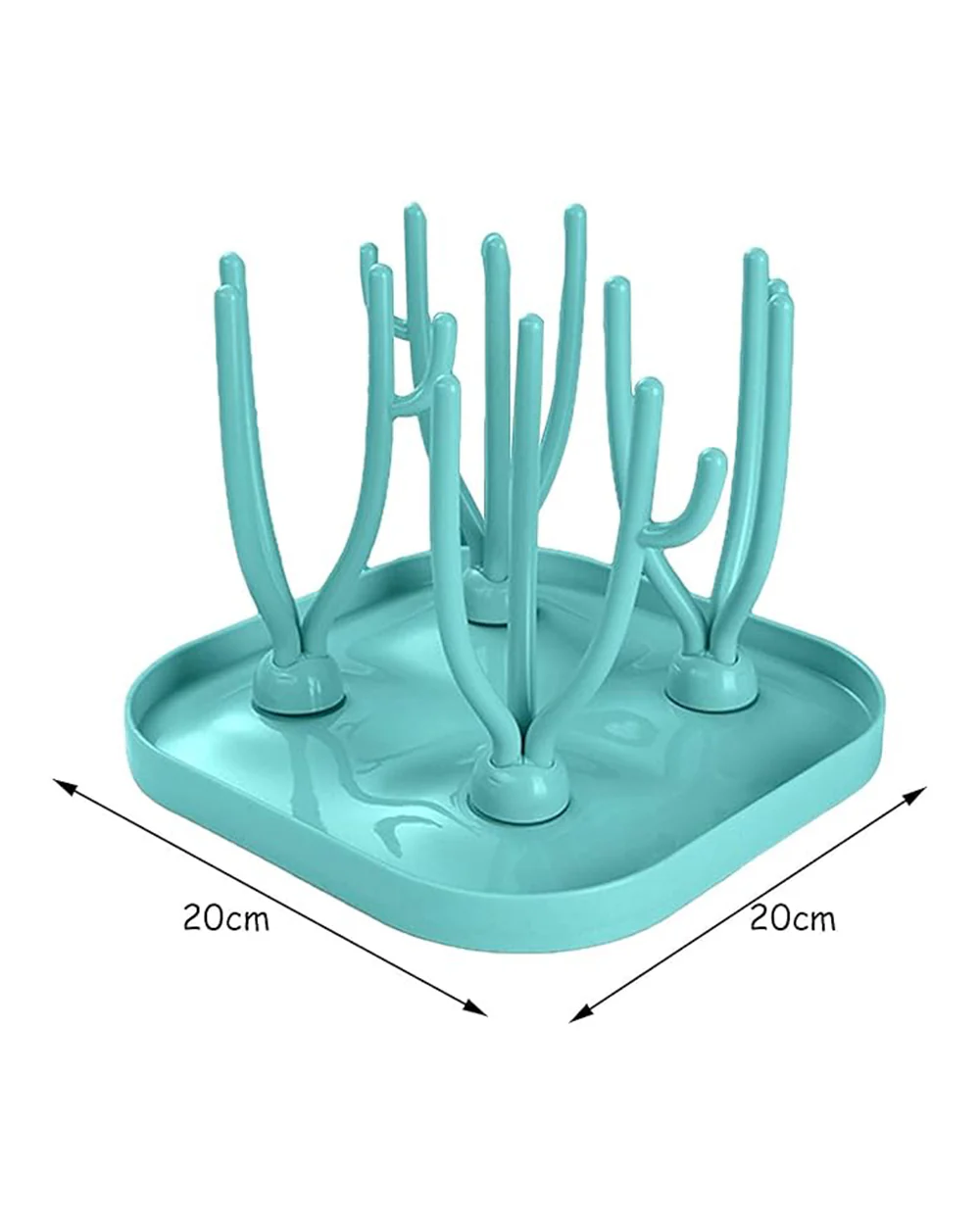 Syga Foldable Baby Bottle Drying Rack-Tree Shape Design-Blue - Image 8