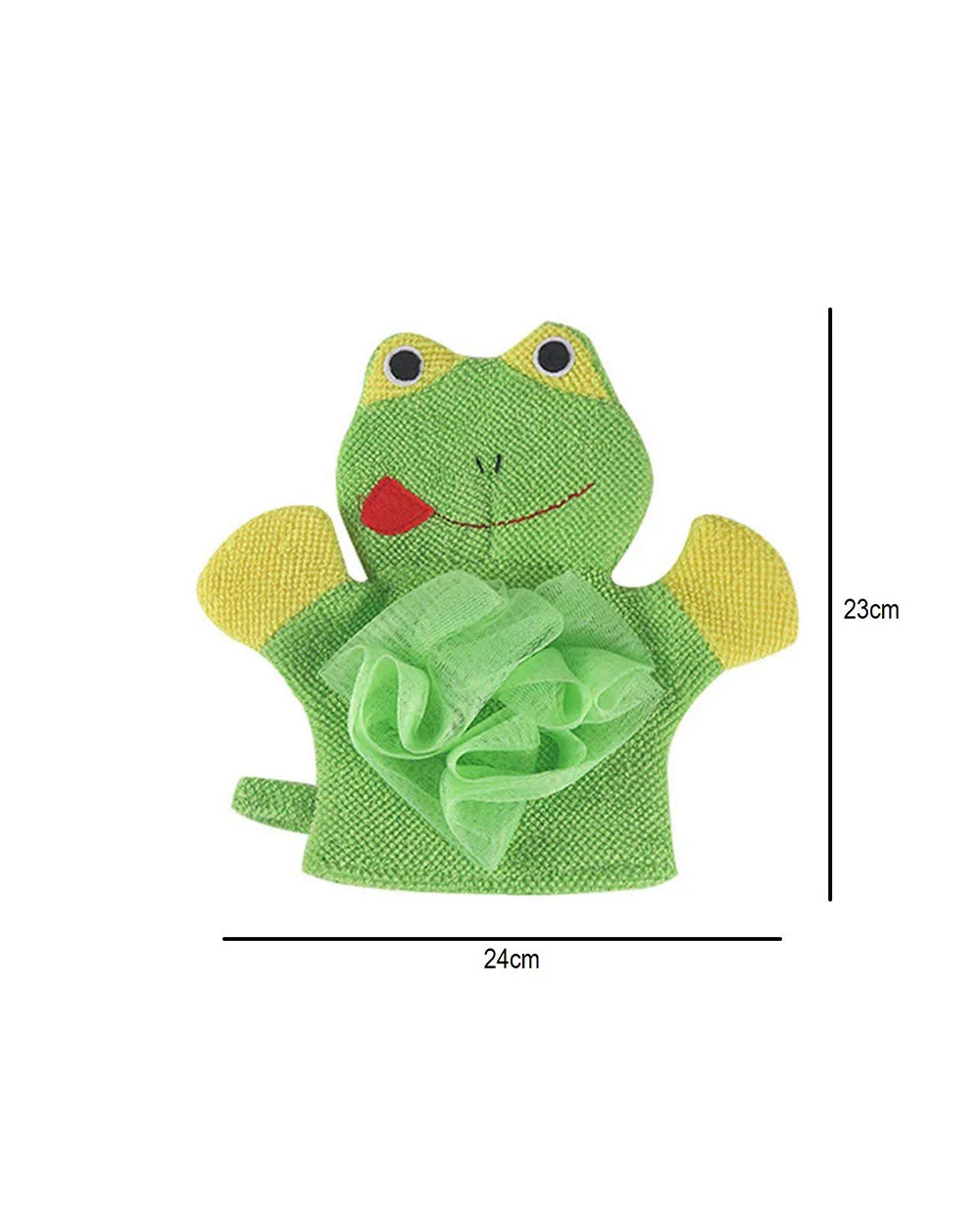 Syga Frog Shape Baby Sponge Loofah-Green - Image 3