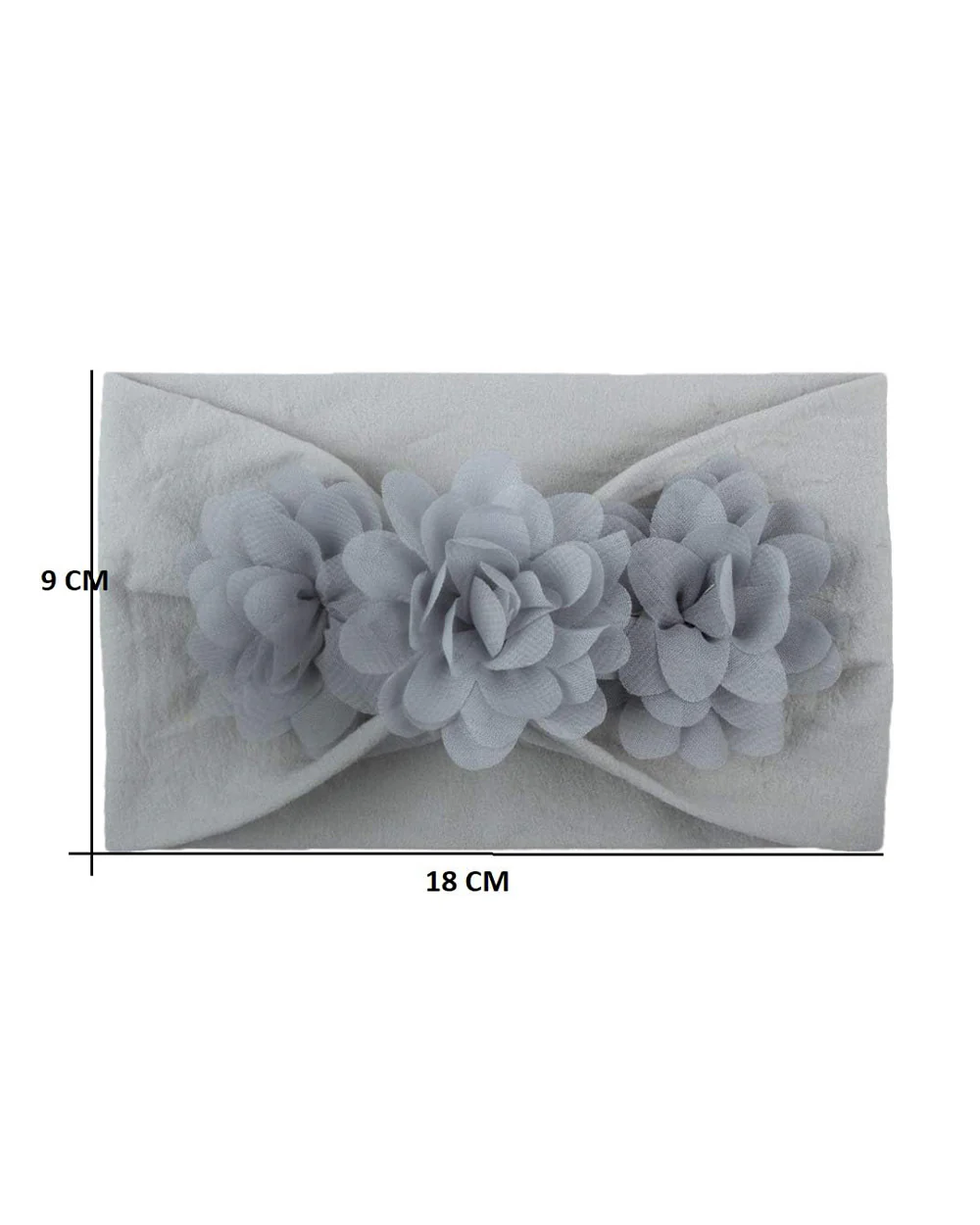Syga Grey Headband-Solid-Nylon-For Infants - Image 2