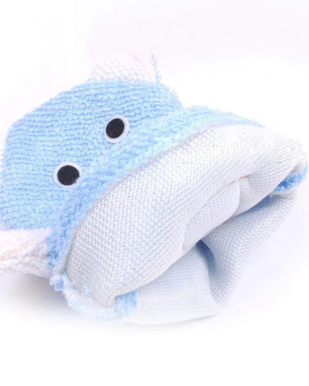Syga Teddy Face Baby Sponge Loofah-Blue - Image 4