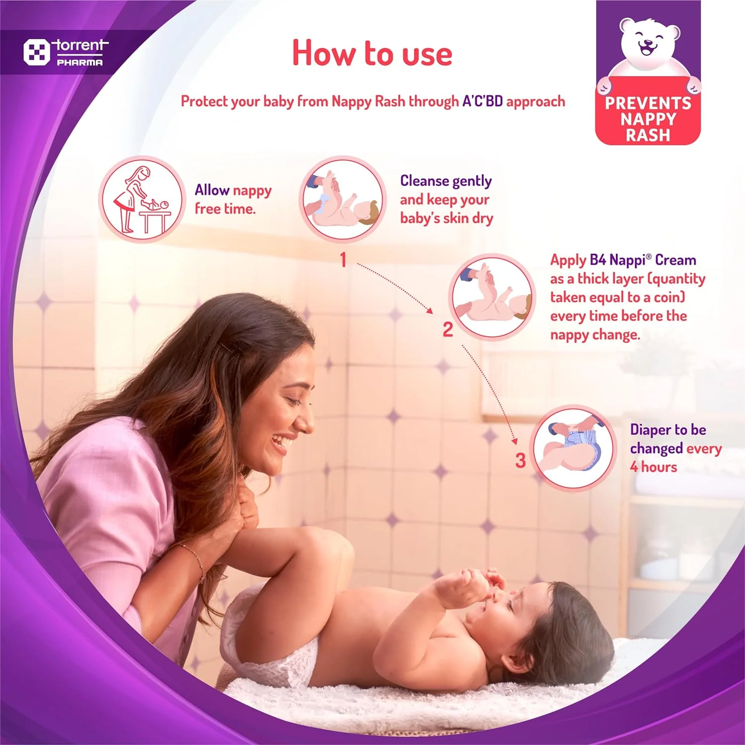Tedibar B4 Nappi Diaper Rash Cream-With Calendula Oil & Allantoin - Image 6