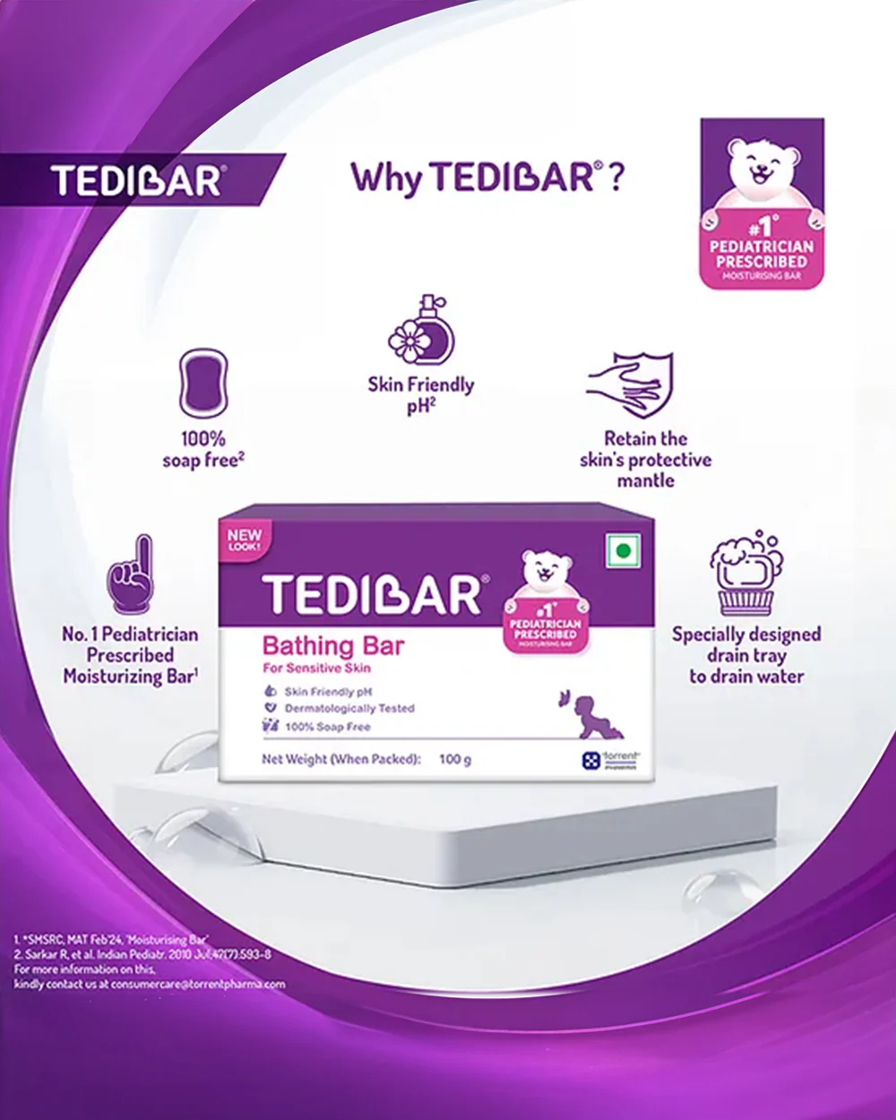 Tedibar Moisturising Baby Soap Bar-100 g - Image 20