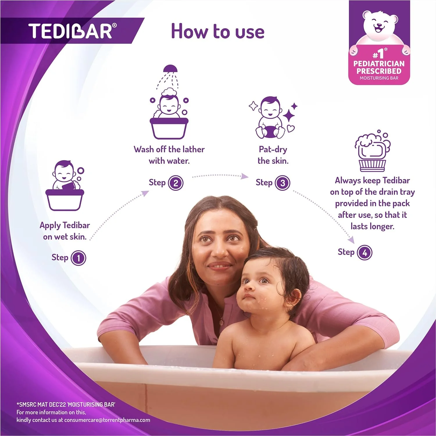 Tedibar Moisturising Baby Soap Bar-75 g - Image 8