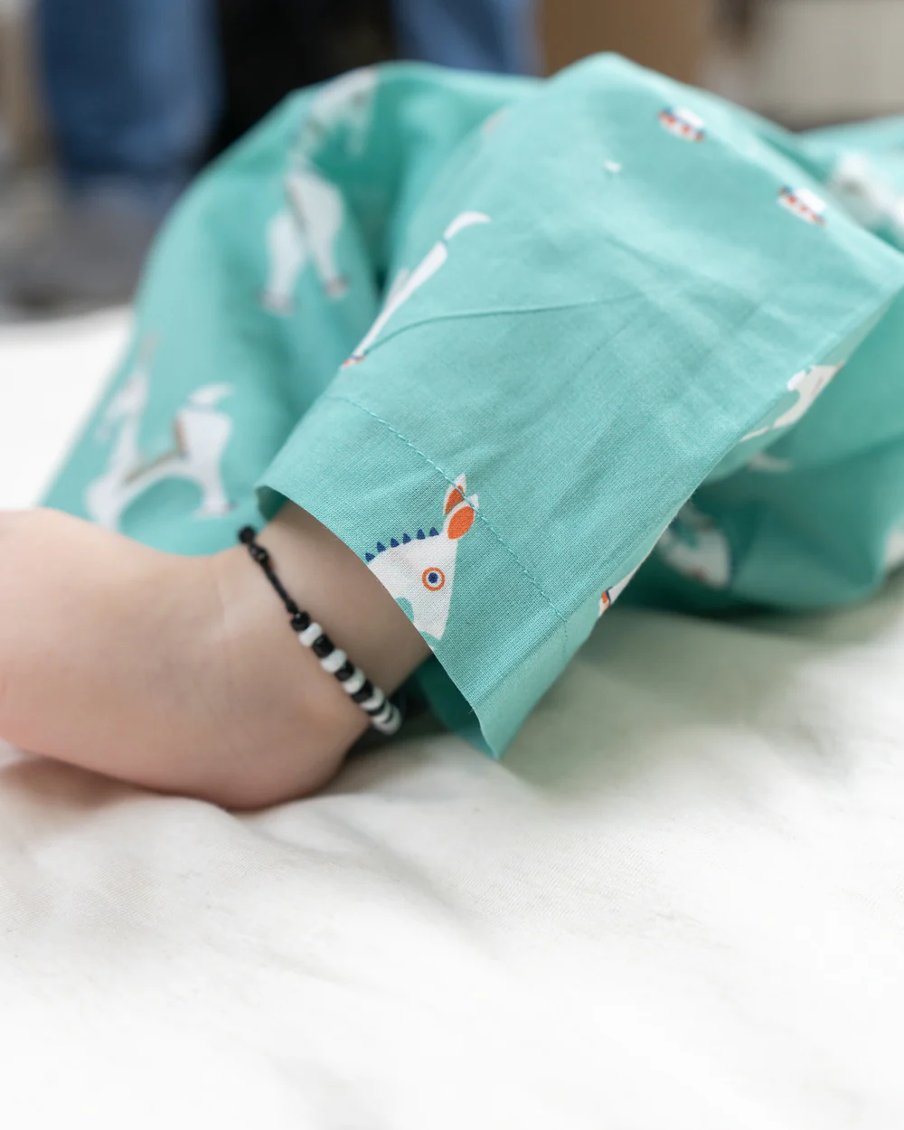 The Almirah Green Kimono Set-Bankura-Organic Cotton-For Infants - Image 3