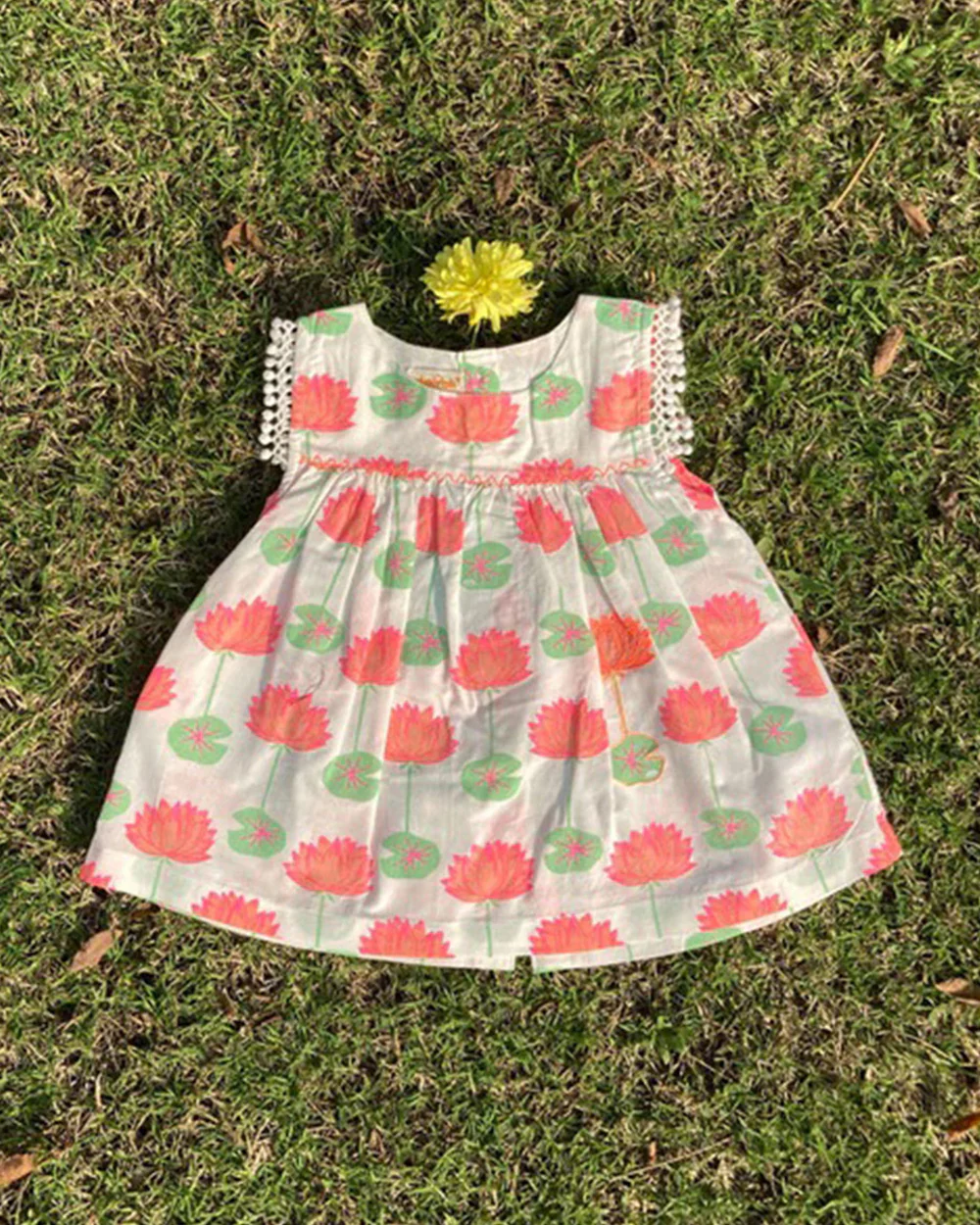 The Almirah Pink Frock Dress-Lotus-Cotton-For Infants