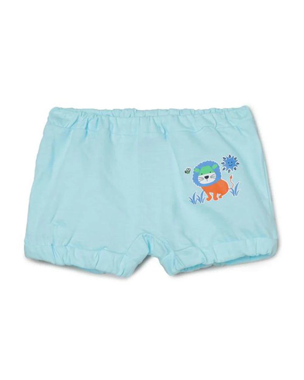 The Boo Boo Club Blue, Peach & Green Shorts-Embroidered-Cotton-Pack of 3-For Infants - Image 3