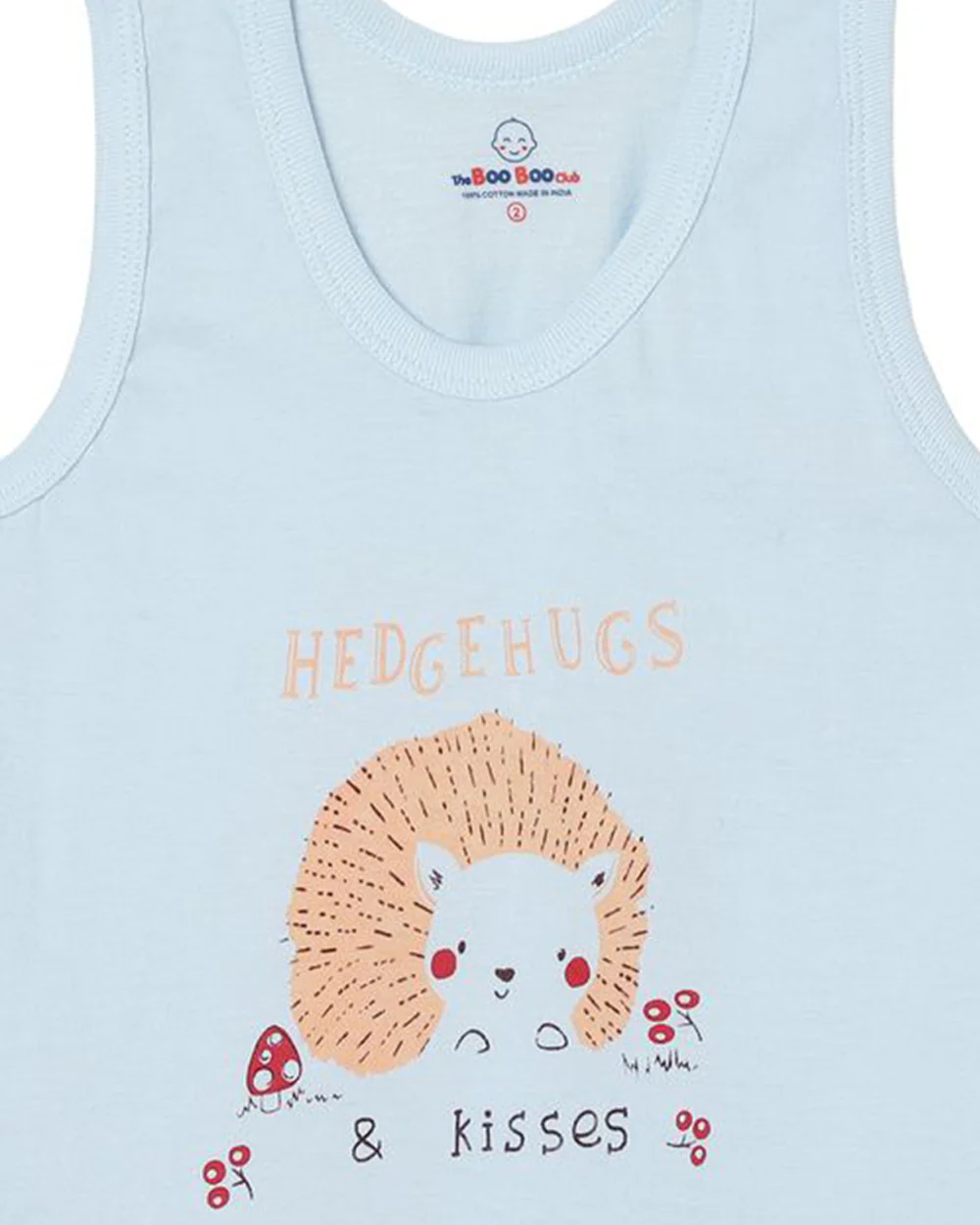 The Boo Boo Club Blue, Peach & Green Vest-Embroidered-Cotton-Pack of 3-For Infants - Image 6
