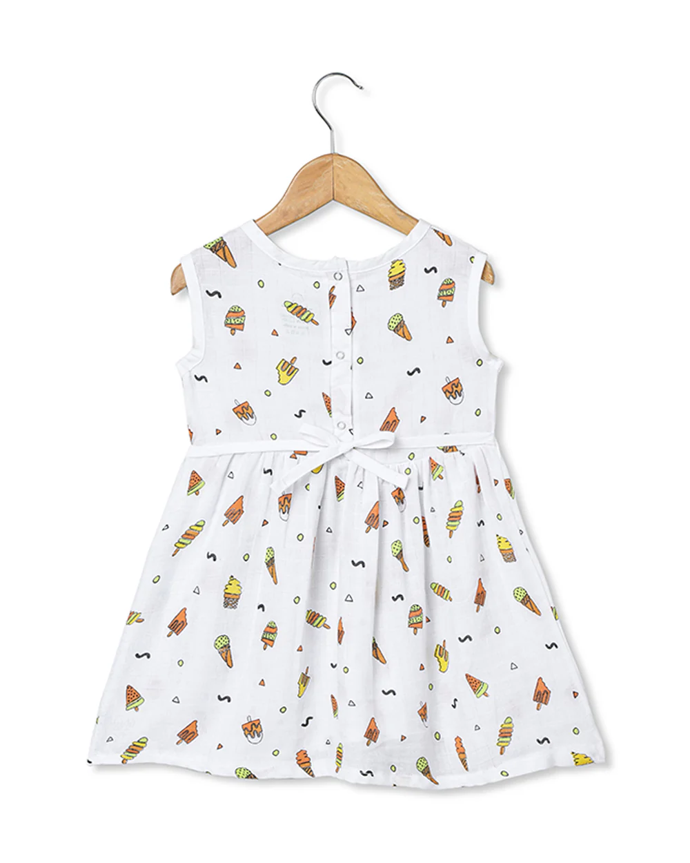 The Boo Boo Club White Frock Dress-Candy-Muslin-For Infants - Image 2
