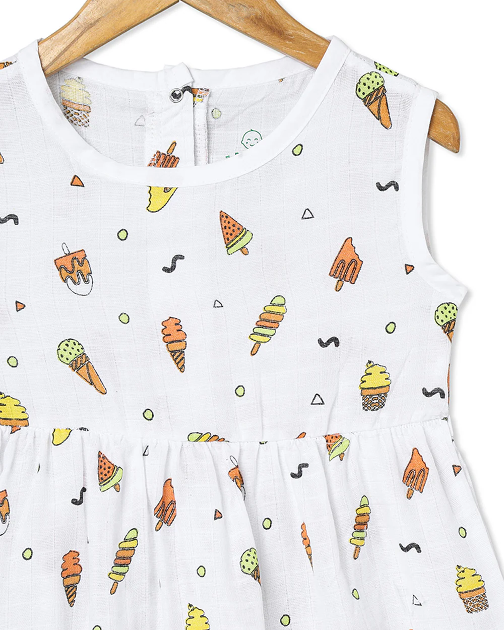 The Boo Boo Club White Frock Dress-Candy-Muslin-For Infants - Image 3