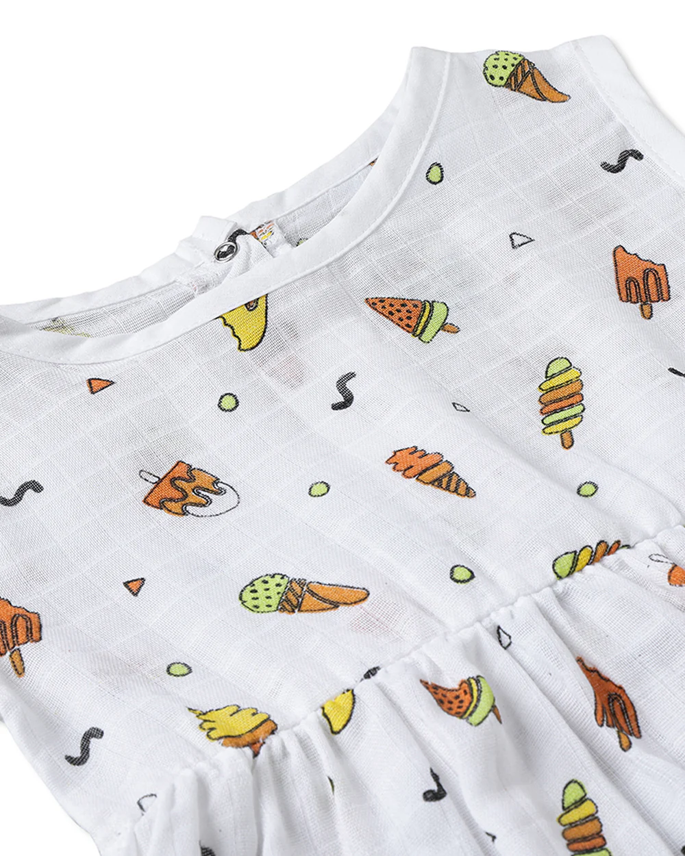 The Boo Boo Club White Frock Dress-Candy-Muslin-For Infants - Image 4