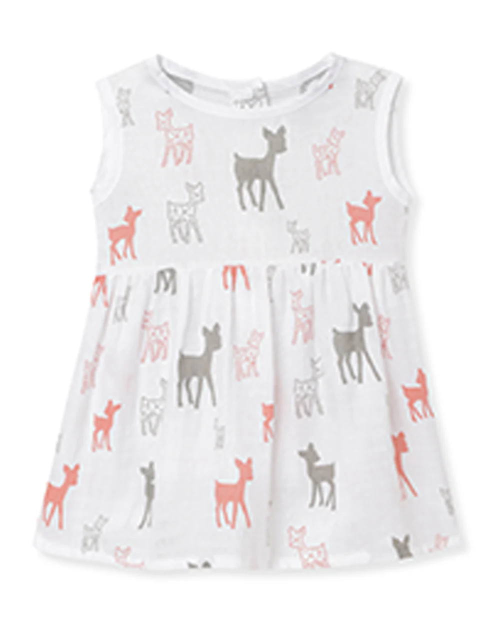 The Boo Boo Club White Frock Dress-Deer-Muslin-For Infants