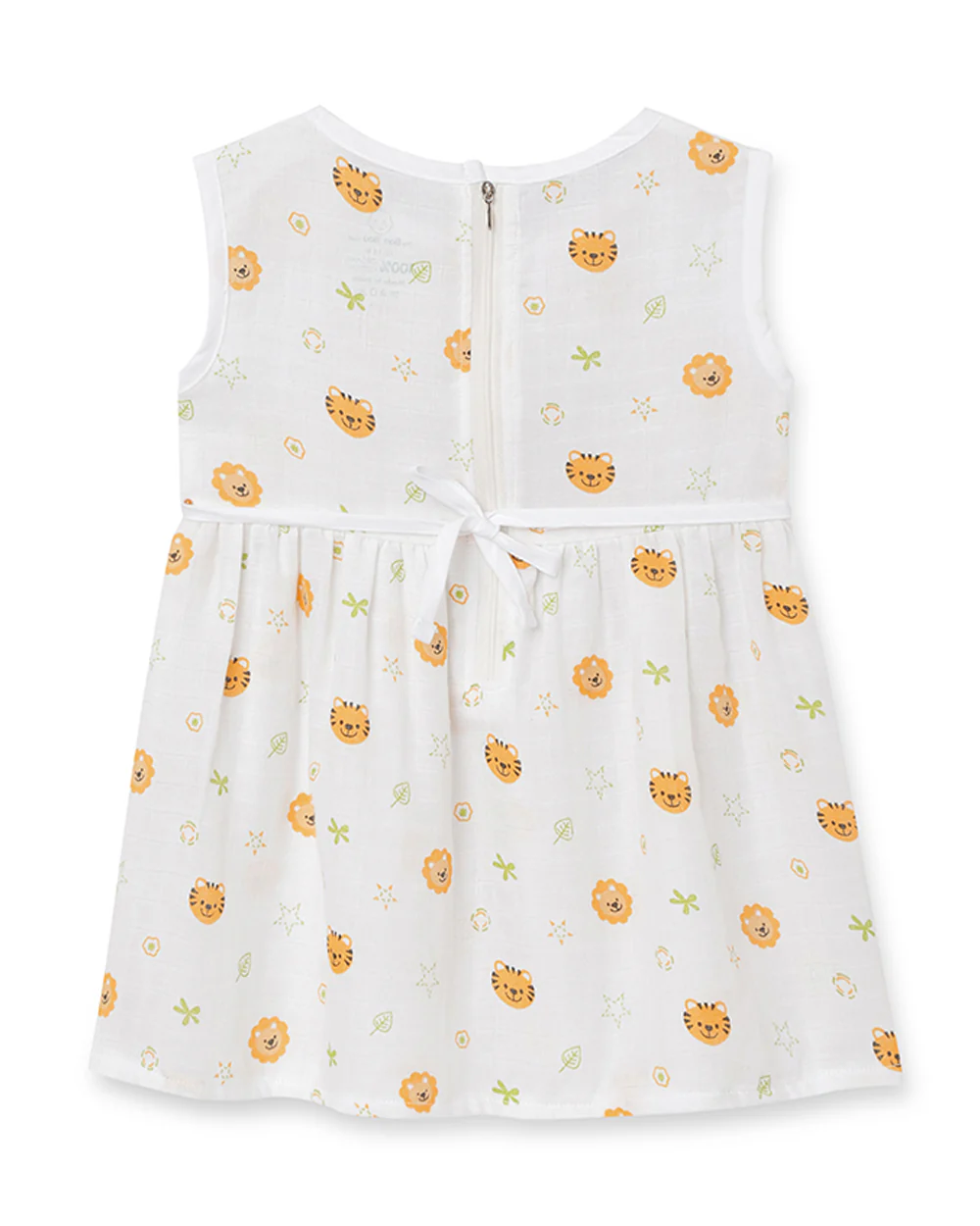 The Boo Boo Club White Frock Dress-Tiger-Muslin-For Infants - Image 2