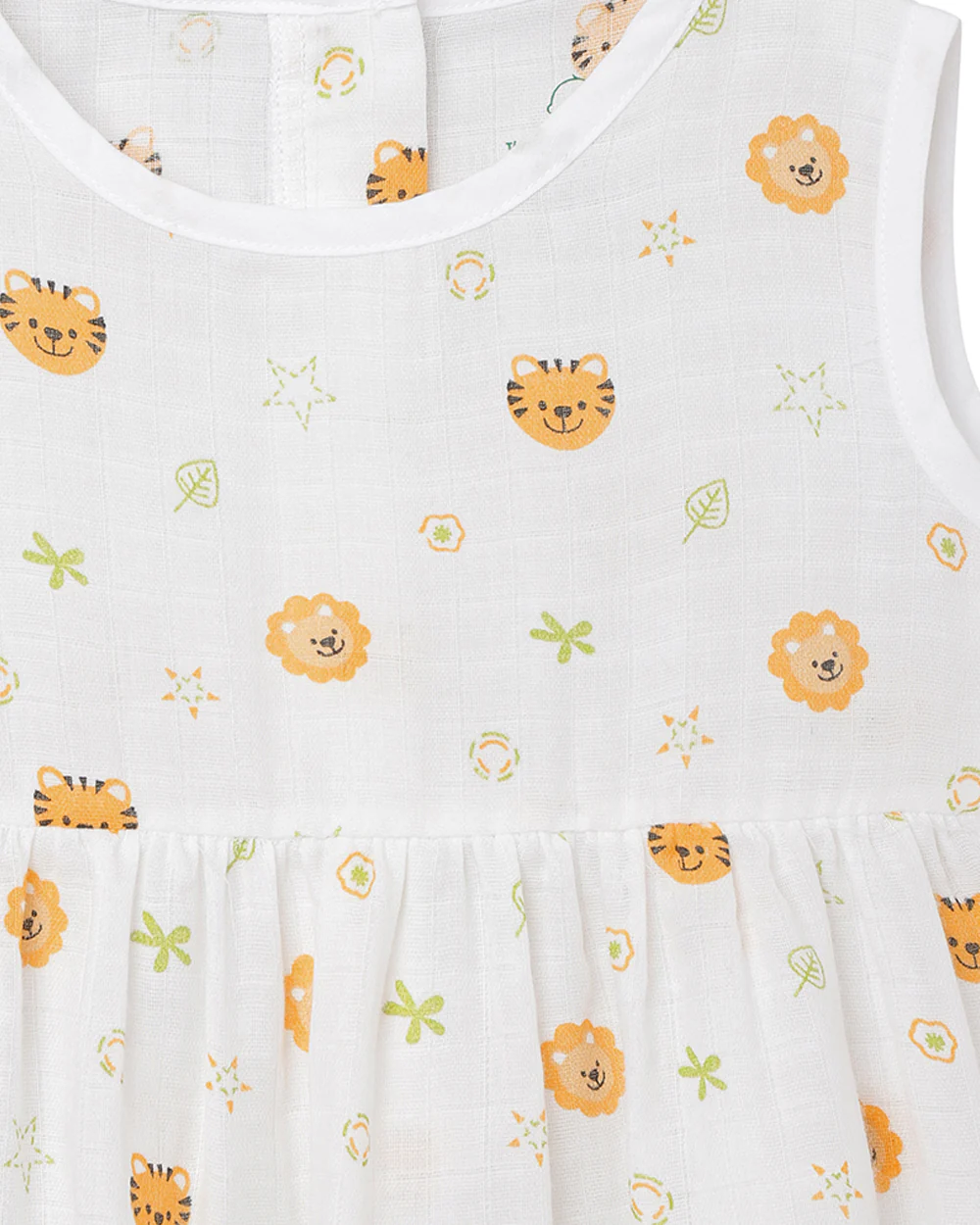 The Boo Boo Club White Frock Dress-Tiger-Muslin-For Infants - Image 3