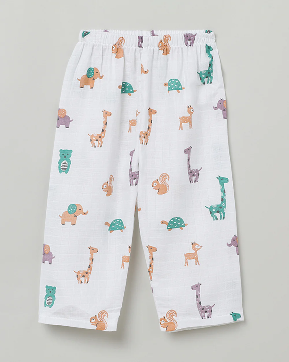 The Boo Boo Club White Nightsuit-Animal-Muslin-For Infants - Image 4