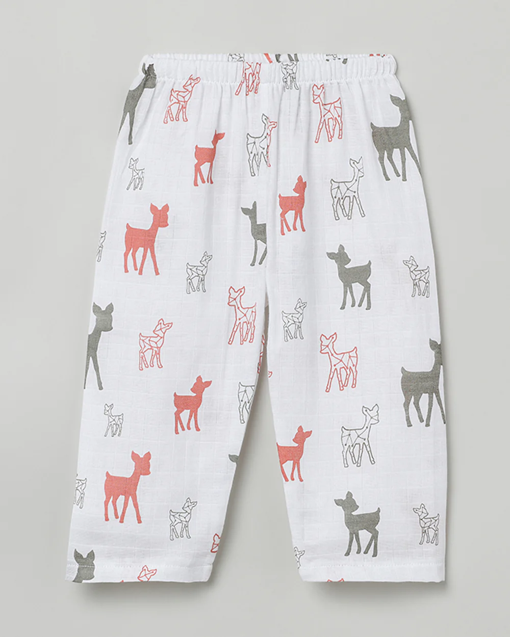 The Boo Boo Club White Nightsuit-Deer-Muslin-For Infants - Image 4