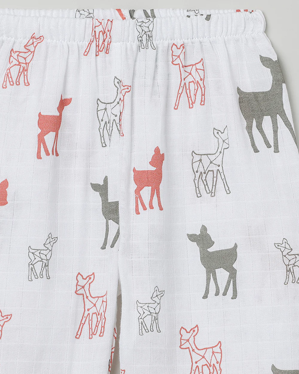 The Boo Boo Club White Nightsuit-Deer-Muslin-For Infants - Image 6