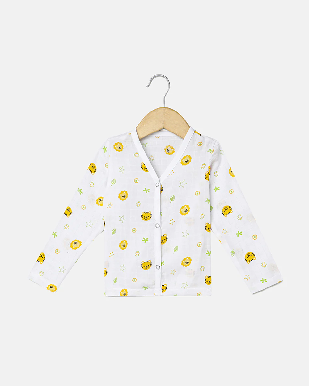 The Boo Boo Club White Nightsuit-Lion-Muslin-For Infants - Image 2