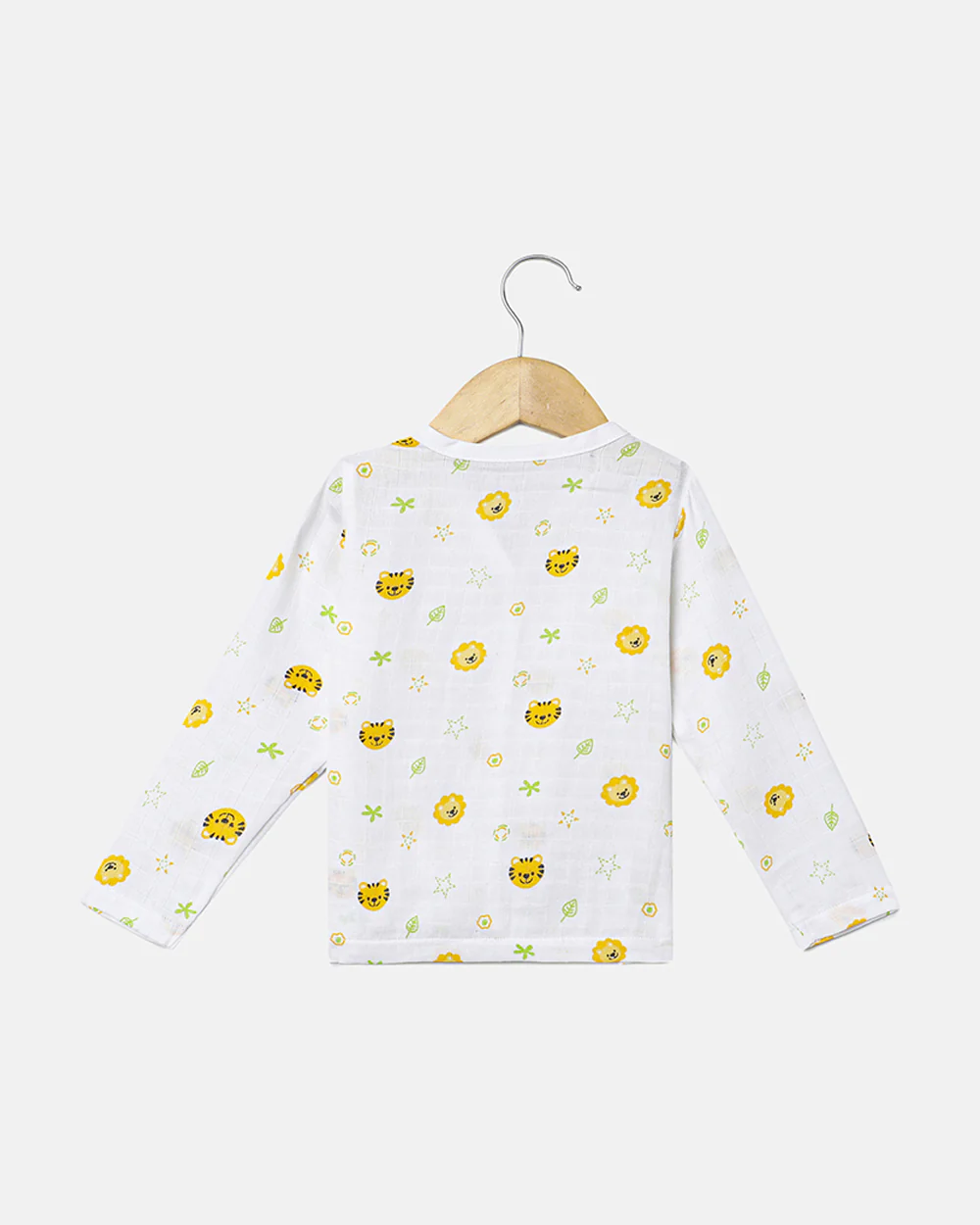 The Boo Boo Club White Nightsuit-Lion-Muslin-For Infants - Image 3