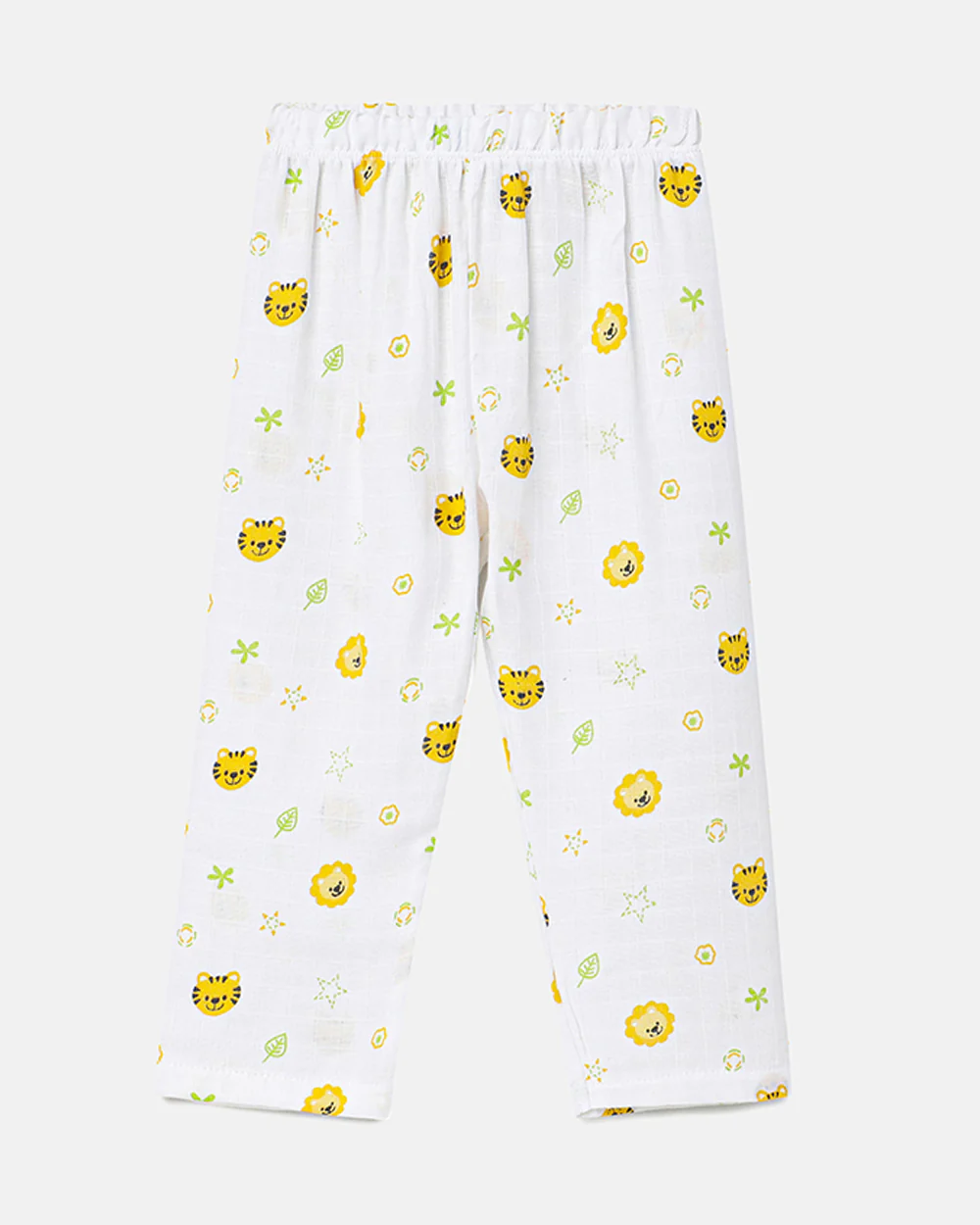 The Boo Boo Club White Nightsuit-Lion-Muslin-For Infants - Image 4