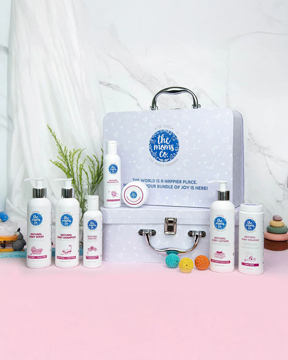 The Moms Co Everything For Baby With Suitcase Gift Set-Pack of 7-Gift For Baby Shower & Baby Birthday - Image 3