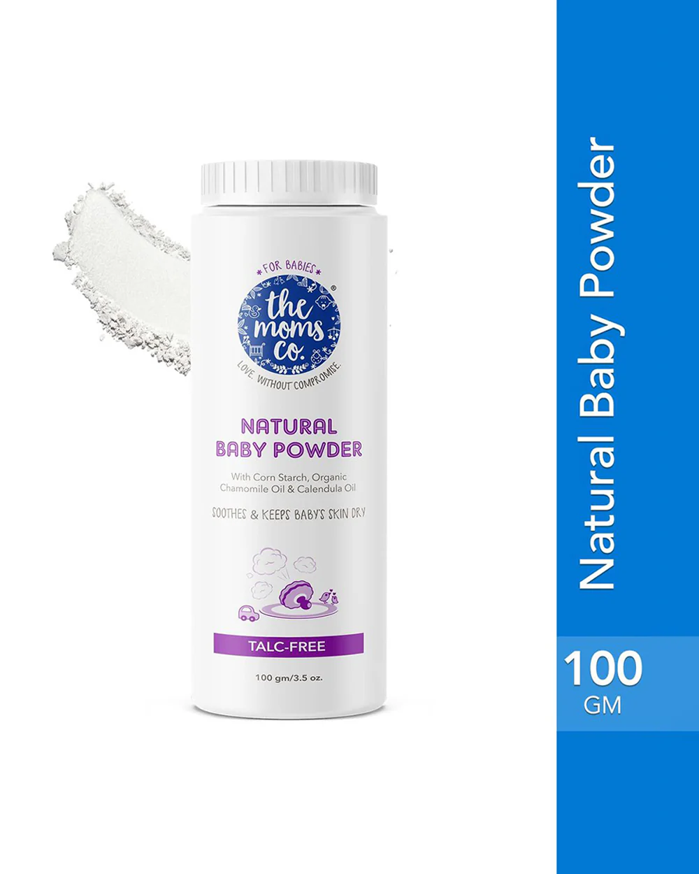 The Moms Co Natural Baby Powder-With Corn Starch & Chamomile Oils - Image 9