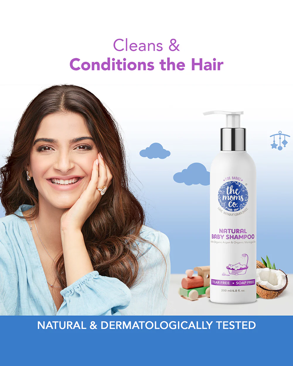 The Moms Co Natural Baby Shampoo-With Argan Oil & Moringa Oil - Image 9
