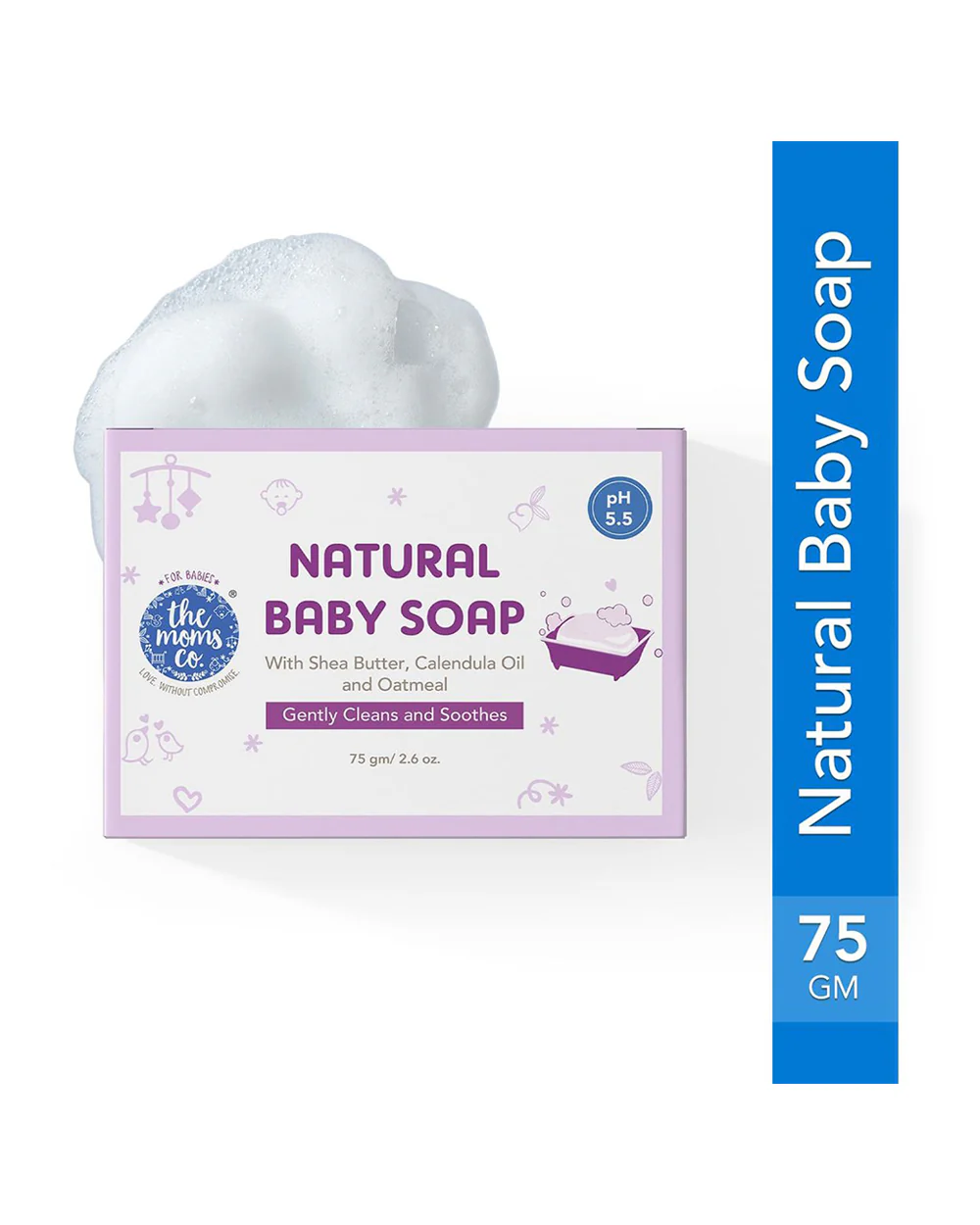 The Moms Co Natural Baby Soap Bar-With Shea Butter & Calendula Oil - Image 8