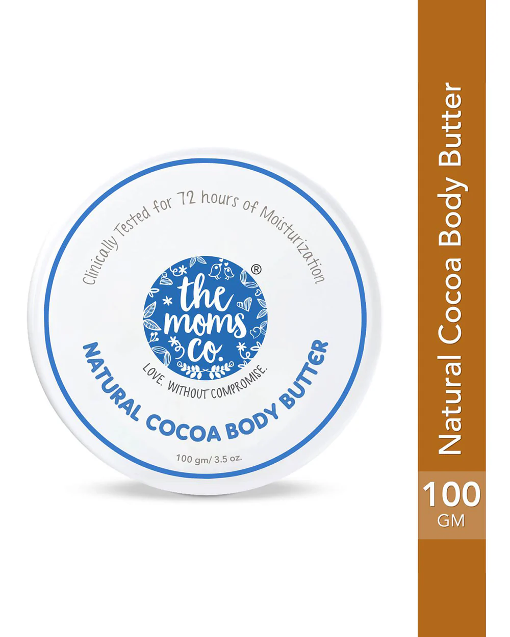 The Moms Co. Natural Cocoa Body Butter-With Cocoa Butter & Aloe Vera-Nourishes & Heals Dry Skin-72 Hours Moisturization