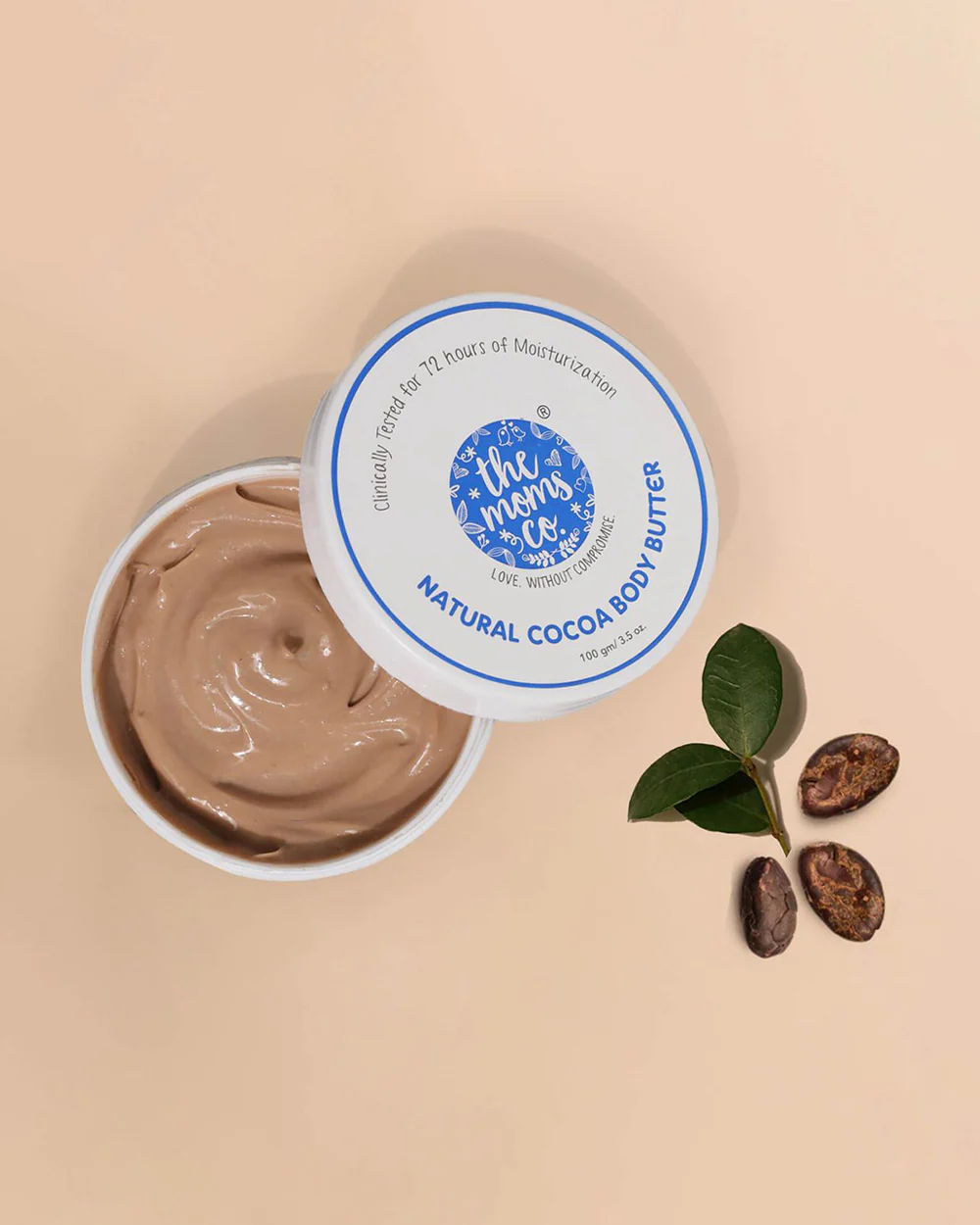 The Moms Co. Natural Cocoa Body Butter-With Cocoa Butter & Aloe Vera-Nourishes & Heals Dry Skin-72 Hours Moisturization - Image 3