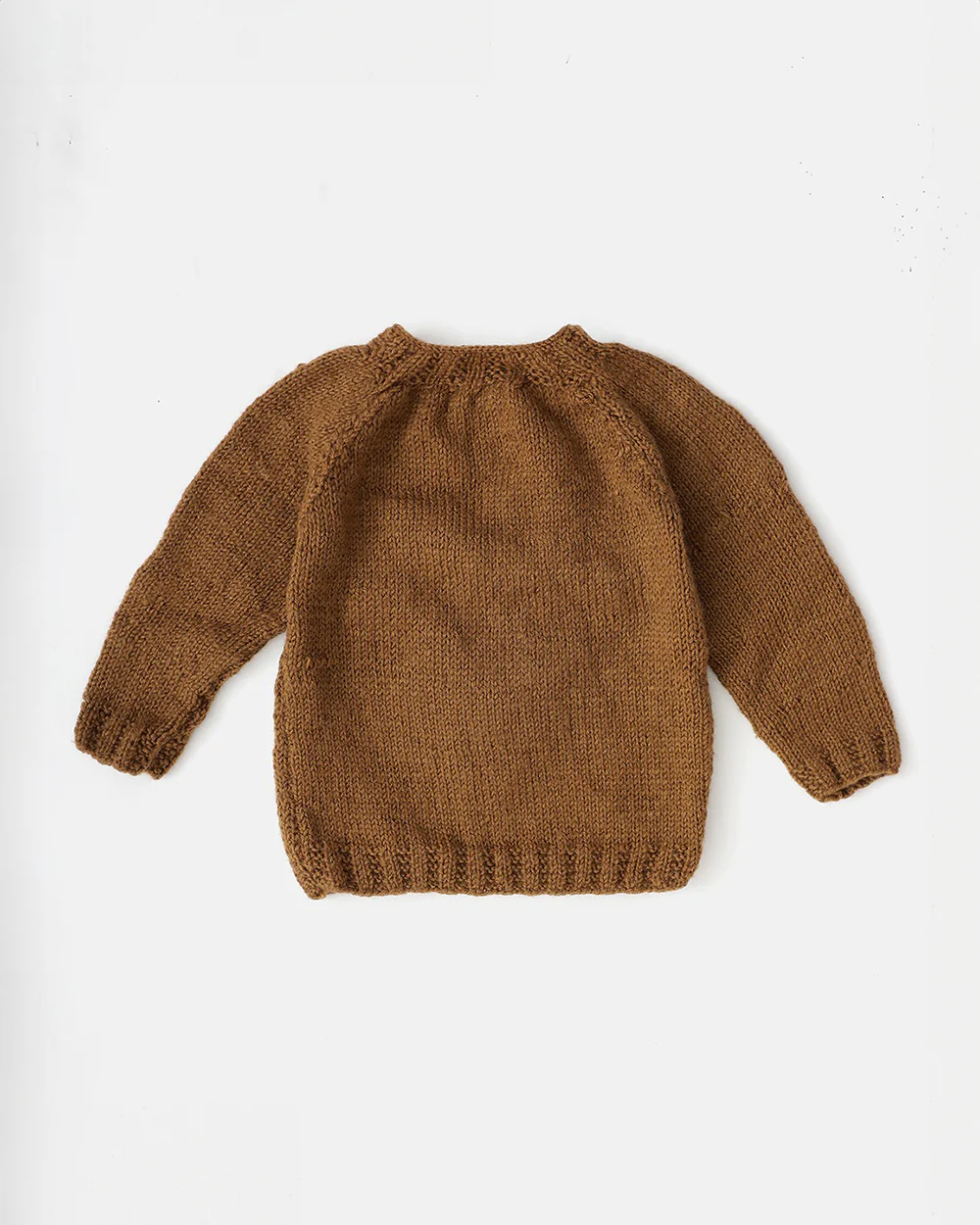 The Original Knit Light Brown Winter Wear Sweater-Knitted-Handmade-Yarn-For Infants - Image 3