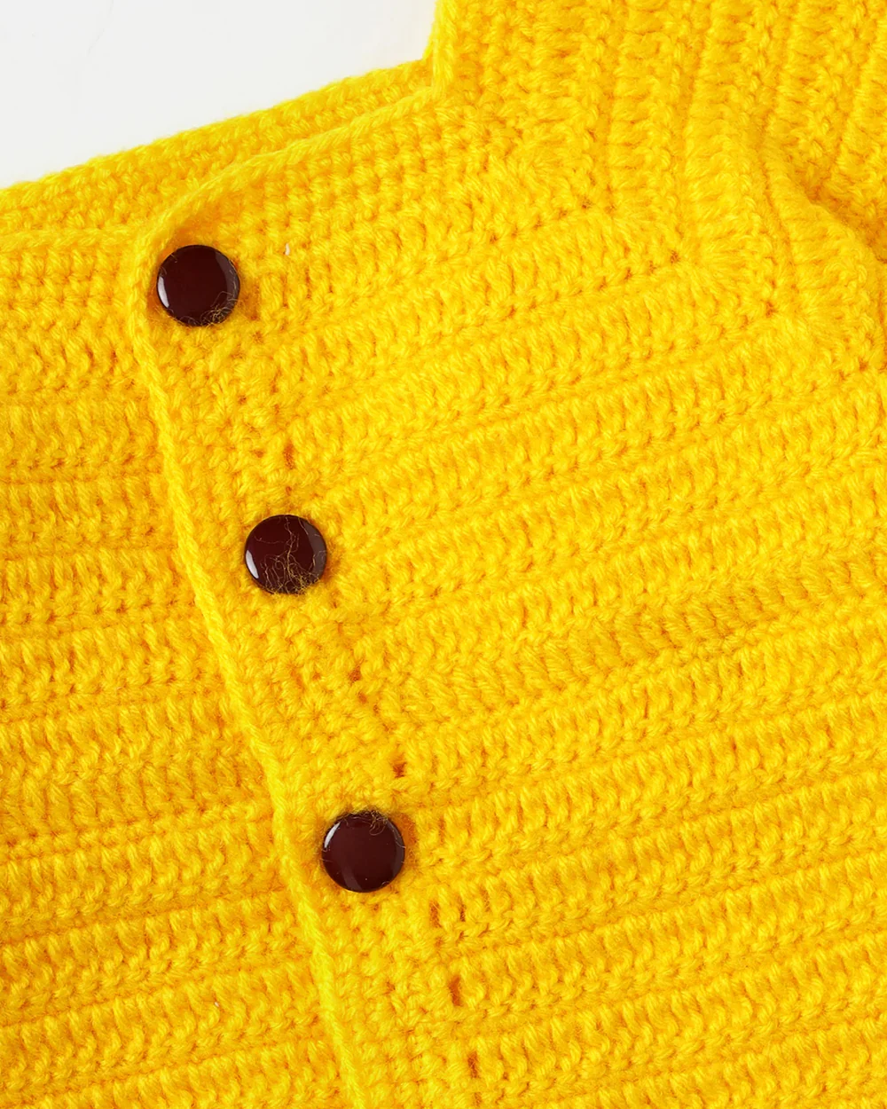 The Original Knit Yellow & Brown Winter Wear Dungaree Set-Giggly Giraffe-Acrylic-For Infants - Image 2