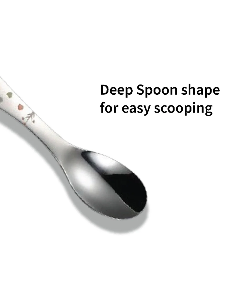 Theoni Little Bites Stainless Steel Spoon & Fork Set With Case-Dishwasher Safe-For Infants - Image 4
