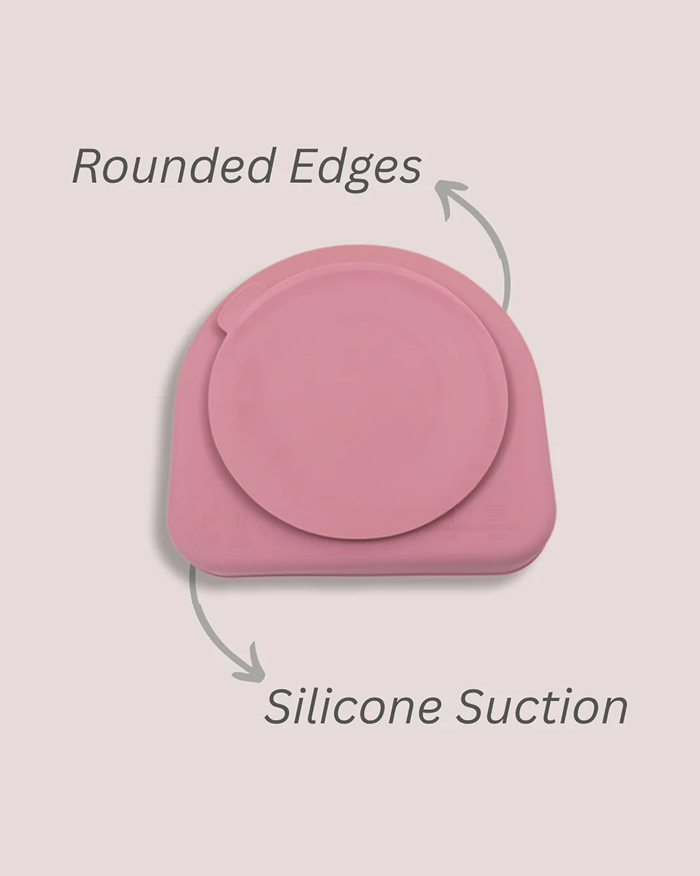 Theoni Silicone Anti Skid Meal Set-Microwave & Dishwasher Safe-BPA Free-Pack of 3-Dark Pink - Image 5
