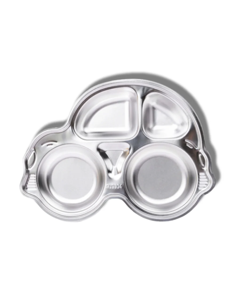 Theoni Stainless Steel Car Shape Plate-4 Compartments-BPA-Free & Dishwasher Safe-For Feeding - Image 2