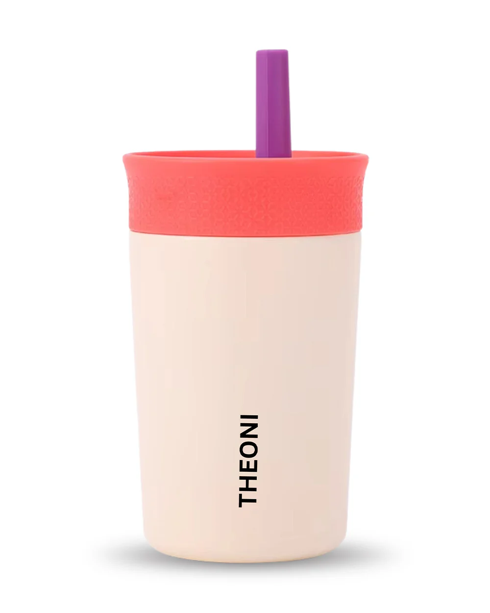 Theoni Star Kids Stainless Steel Insulated Tumbler With Cleaning Brush-Leakproof & BPA Free-Beige-355ml