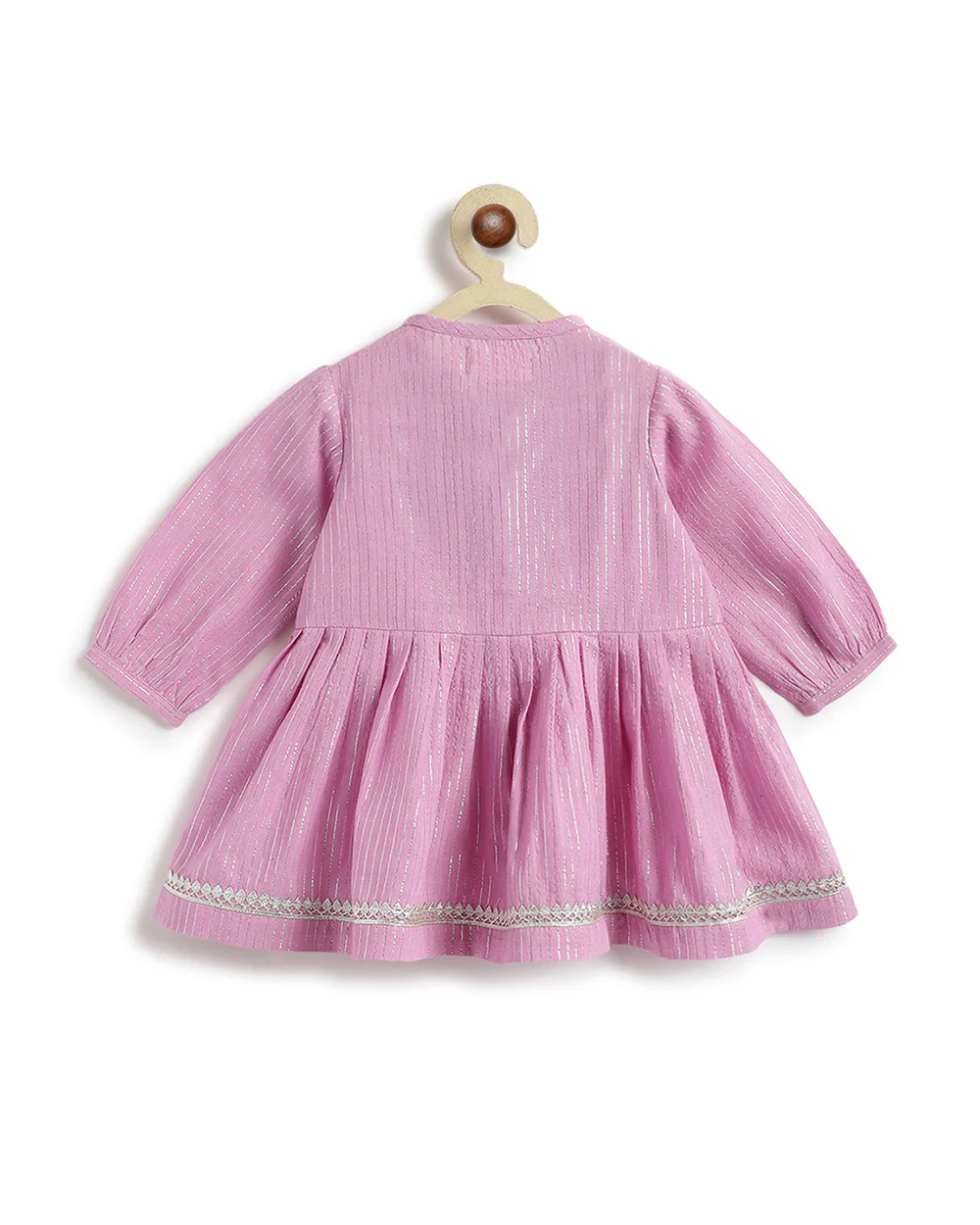 Tiber Taber Lilac Angrakha Set-Gulnaar-Cotton-For Infants - Image 7
