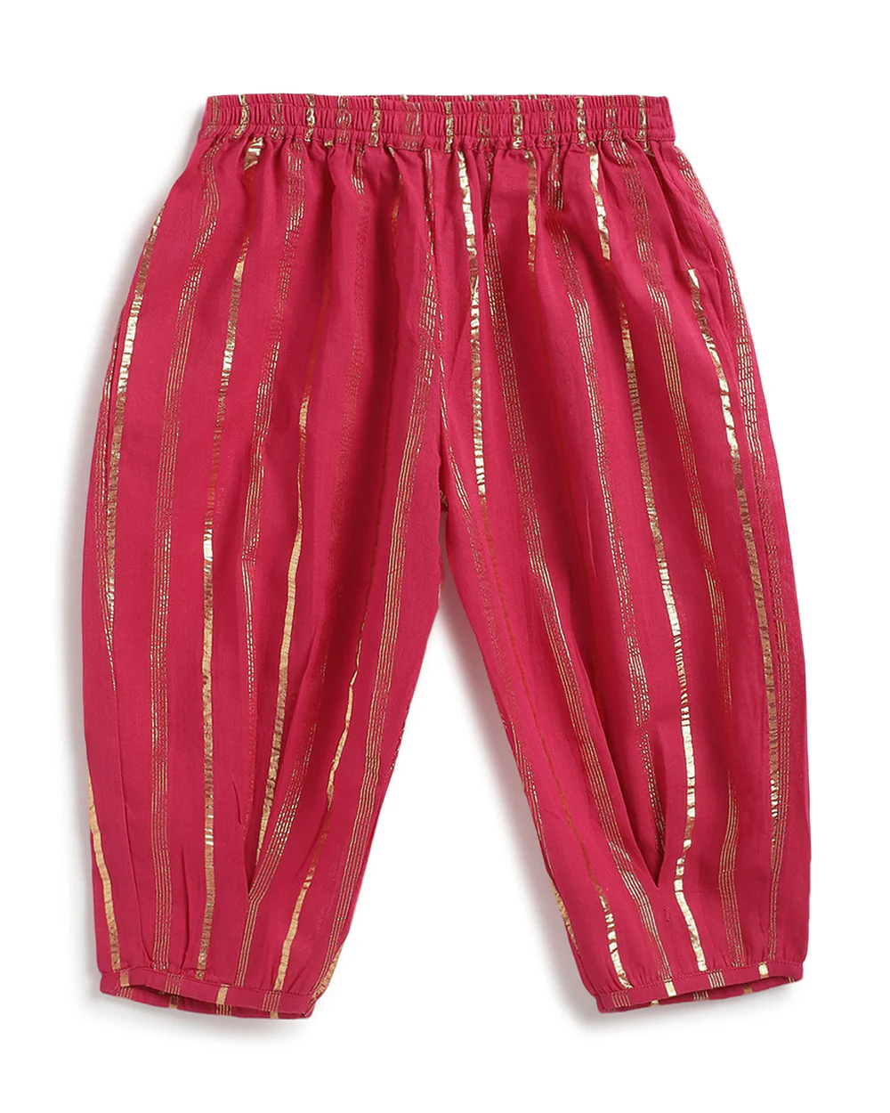 Tiber Taber Pink Salwar Suit Set-Leher-Cotton-For Infants - Image 8