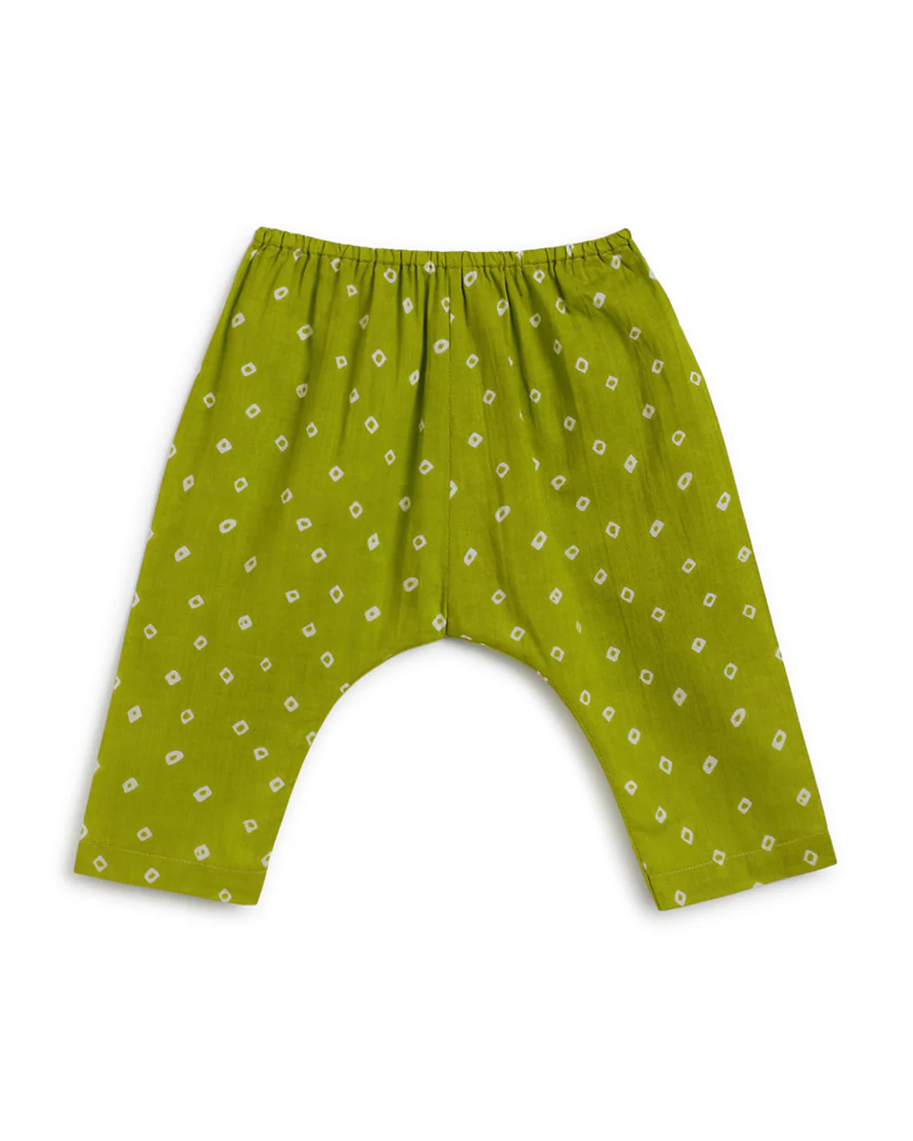 Tiber Taber White & Lime Angrakha Kurta Pajama Set-Embroidered-Cotton-For Infants - Image 4