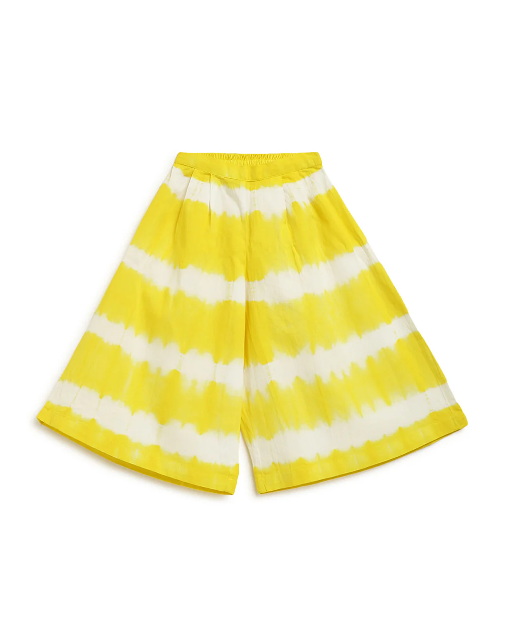 Tiber Taber Yellow Top and Culottes Set-Tie Dye-Cotton-For Infants - Image 3
