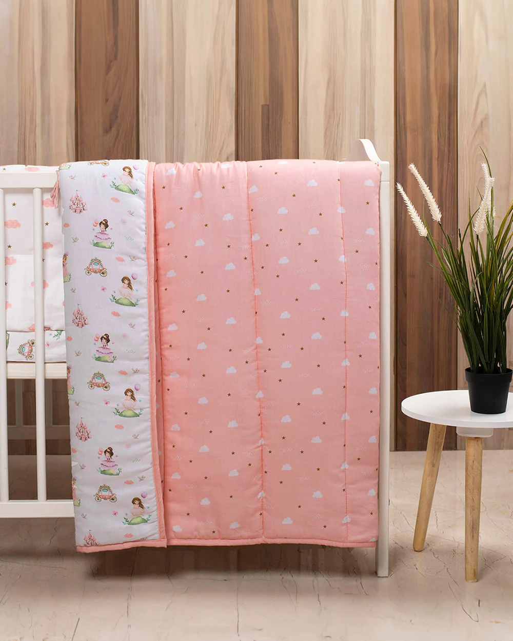 Tiny Snooze Fairytale Baby Quilt-Organic Cotton-Soft & Hypoallergenic Filling-For Infants - Image 3