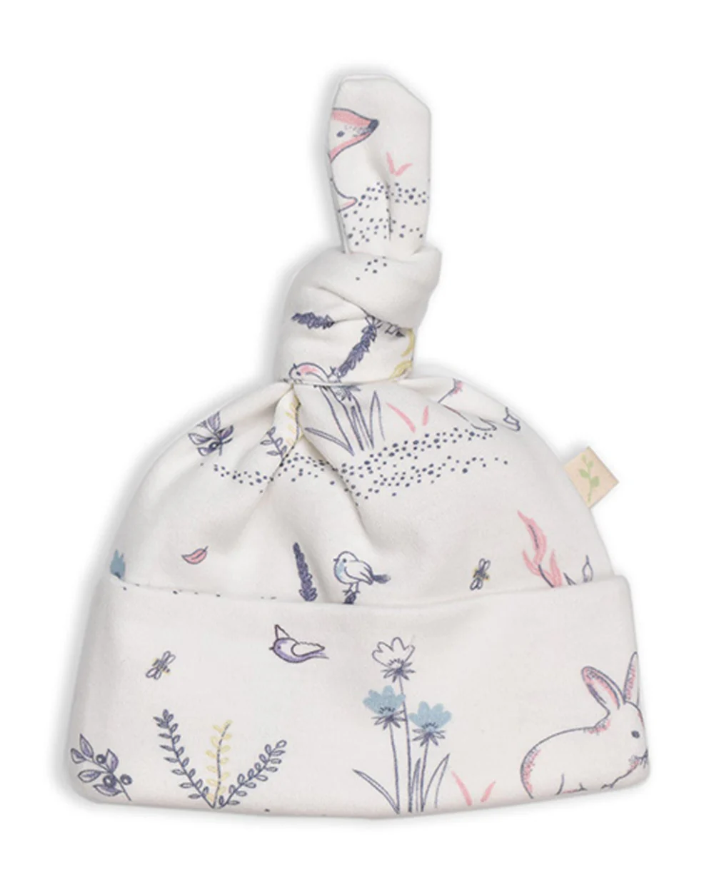 Tiny Twig Baby Sleeping Bag with Beanie-100% Organic Cotton-White-Hibernation-For Infants - Image 4