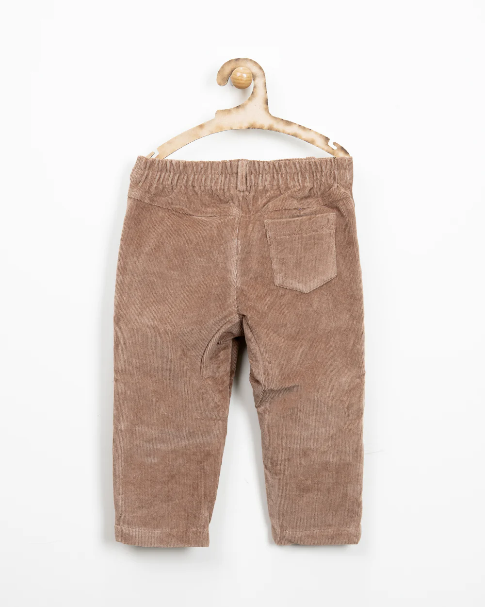 Tiny Twig Brown Trousers-Cafe-Corduroy-For Infants - Image 2
