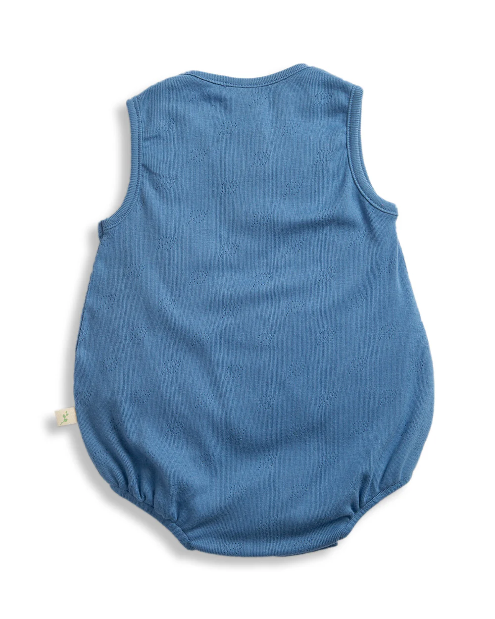 Tiny Twig Navy Solid Bubble Romper-Organic Cotton-For Infants - Image 2
